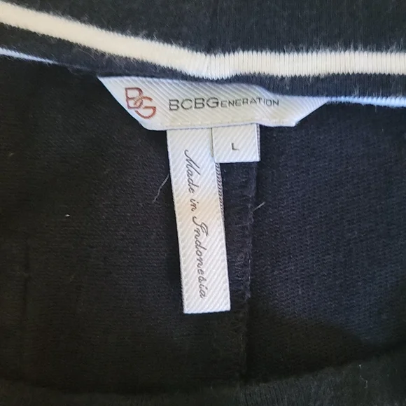 STUNNING BCBG black trackpants with side stripes - Picture 6 of 11